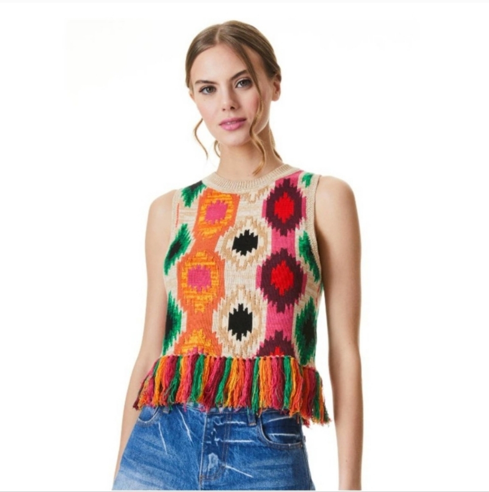 Alice + Olivia boho sweater tank